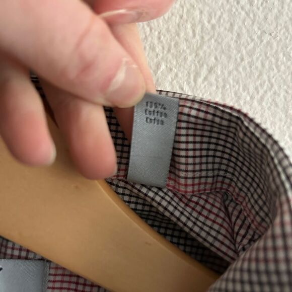 Dkny Gray and Pink Casual Button Down Shirt Size 14.5 32/33 - Picture 5 of 6